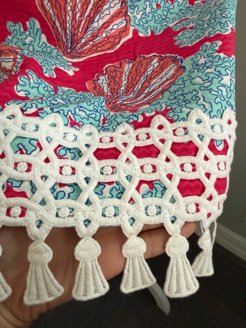 Lilly Pulitzer Pink & Aqua Tie-Dye Shift Dress - Picture 5 of 8